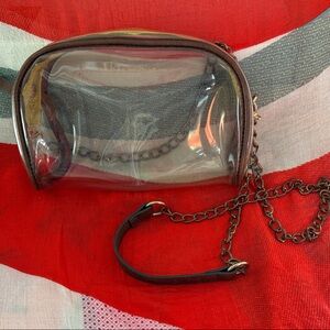 Clear MB Greene Crossbody Bag with Chain Strap